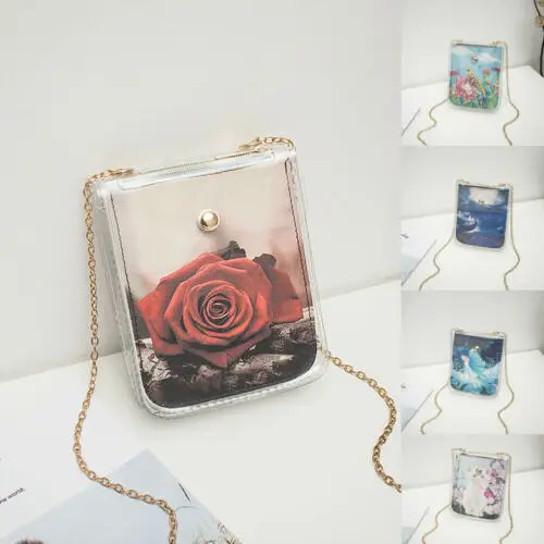 Новая женская мини ПВХ прозрачная сумка через плечо сумка-тоут модная конфетная