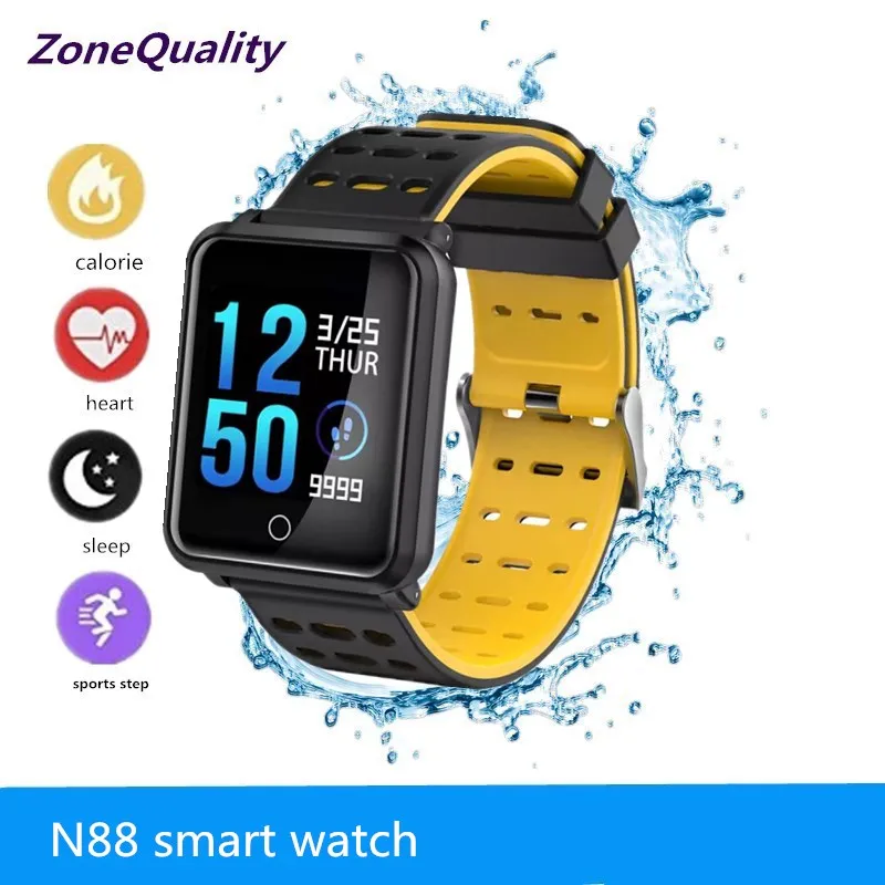 Smart Watch IP68 Waterproof Fitness Tracker for Men Women with Heart Rate Blood Pressure Pedometer Wearable Bracelet Wristband |
