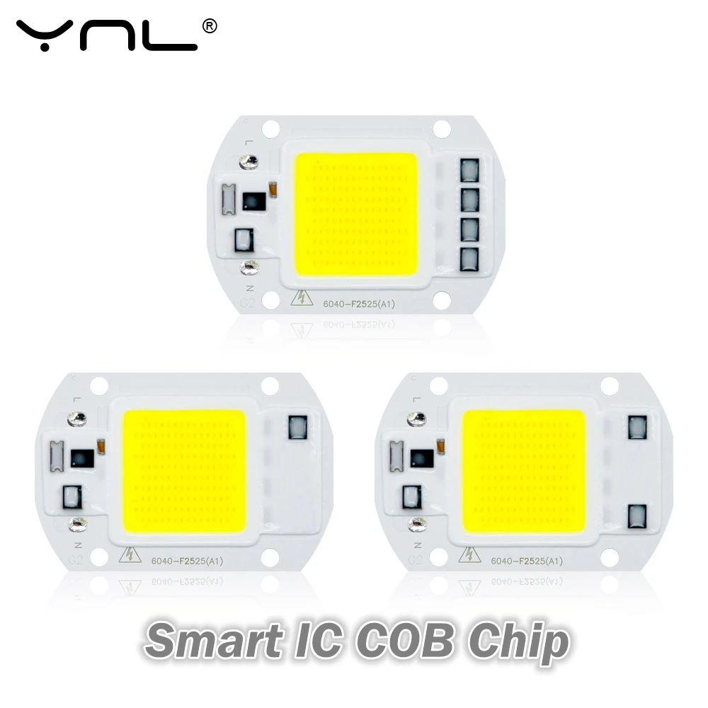 YNL светодиодный COB Чип 20 Вт 30 50 Высокая мощность 220 в 110 В Светодиодный светильник