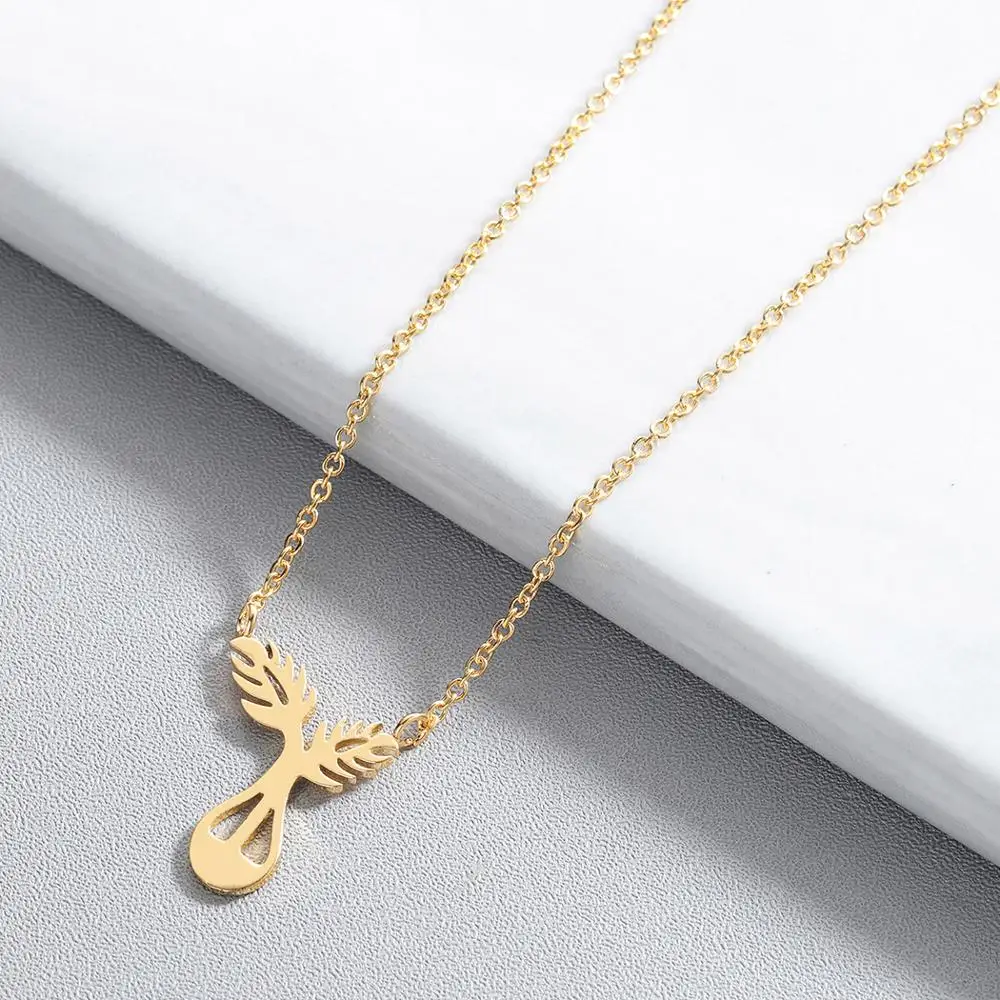 Ожерелье Chandler из нержавеющей стали с перьями павлина ожерелье подвеской в виде