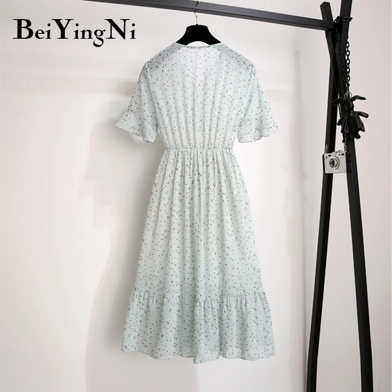 Beiyingni корейское пляжное платье женское шифоновое французское романтическое