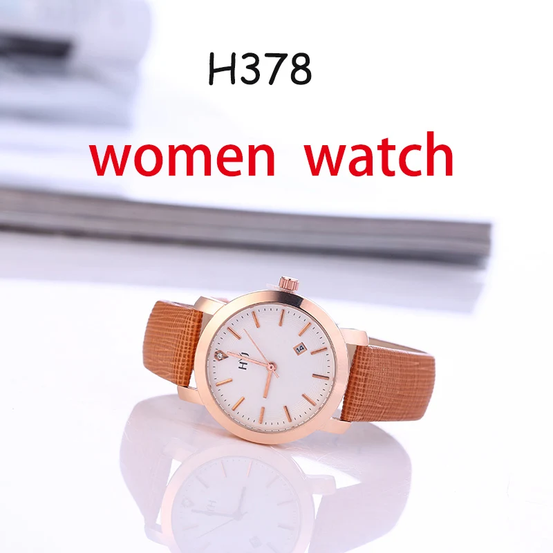h378womenbrown Новое поступление, брендовые кварцевые часы KEZZI с кожаным ремешком, повседневные модные часы с черепом и циферблатом, японские водонепроницаемые мужские часы - Цвет: h378womenbrown