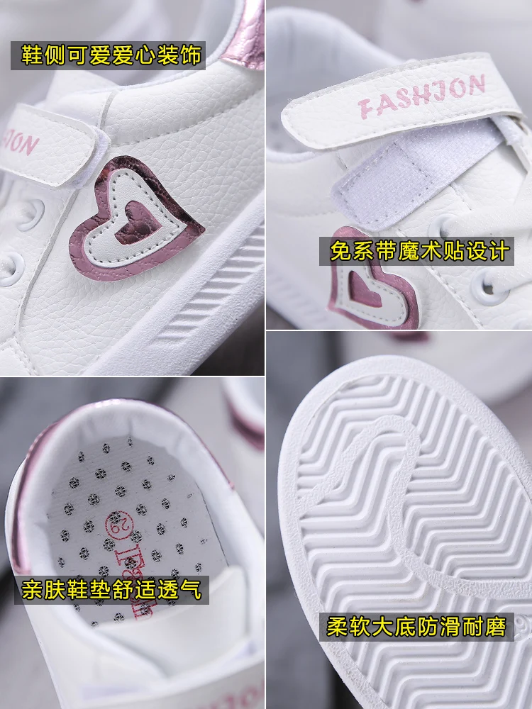 Обувь для девочек Белая обувь Новинка 2019 года детская сезон весна осень отдыха