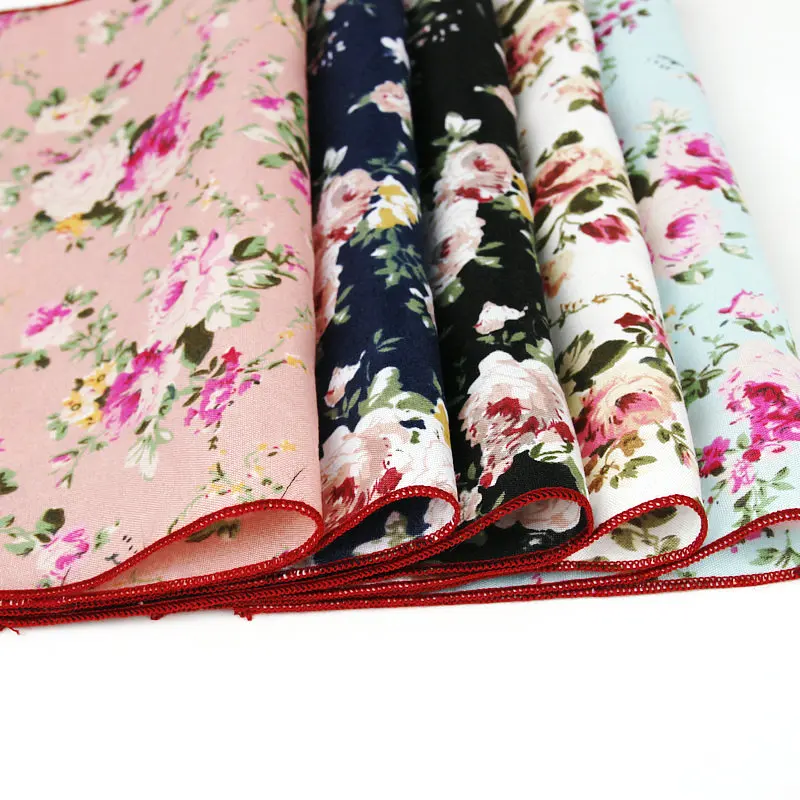 Винтажный стиль совершенно новый носовой платок с цветочным принтом Свадебный