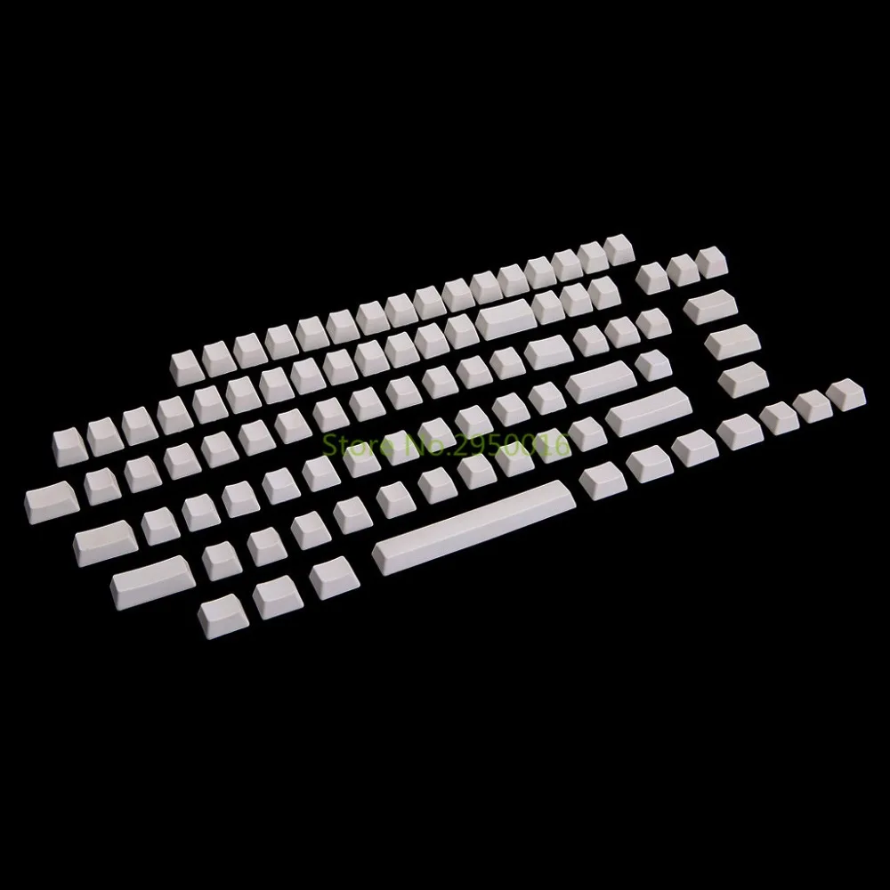 Белый 87Key Keycap Универсальный PBT Keycaps набор пустых без печати DIY для Cherry MX Switch Keyboard Key