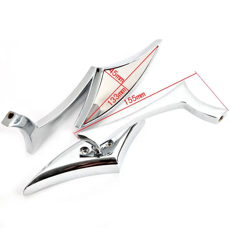 Chrome Motorcycle Spear Rearview Mirrors For Yamaha V-Star XVS 650 950 1100 1300 Classic Silverado | Автомобили и мотоциклы