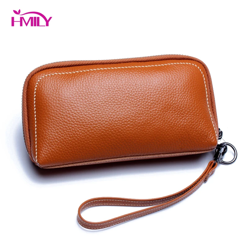 HMILY женская сумка из натуральной кожи клатч коровьей Большая вместительная для