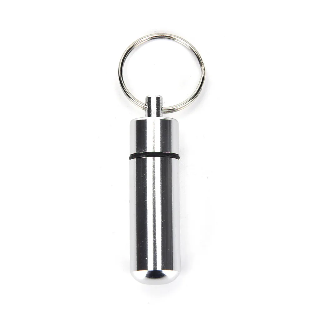 1 шт. коробка для лекарств Серебряный Водонепроницаемый Алюминиевый органайзер