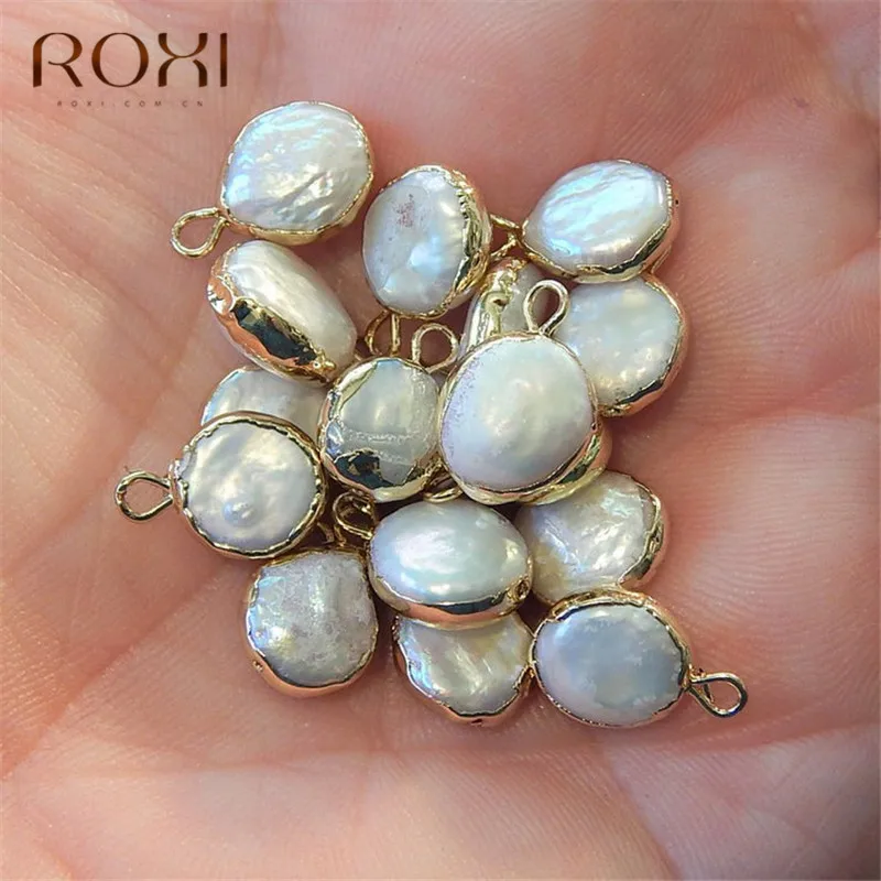 ROXI круглое жемчужное ожерелье для женщин настоящая Подвеска из натурального пресноводного жемчуга ожерелье модное эффектное ожерелье Свадебные украшения