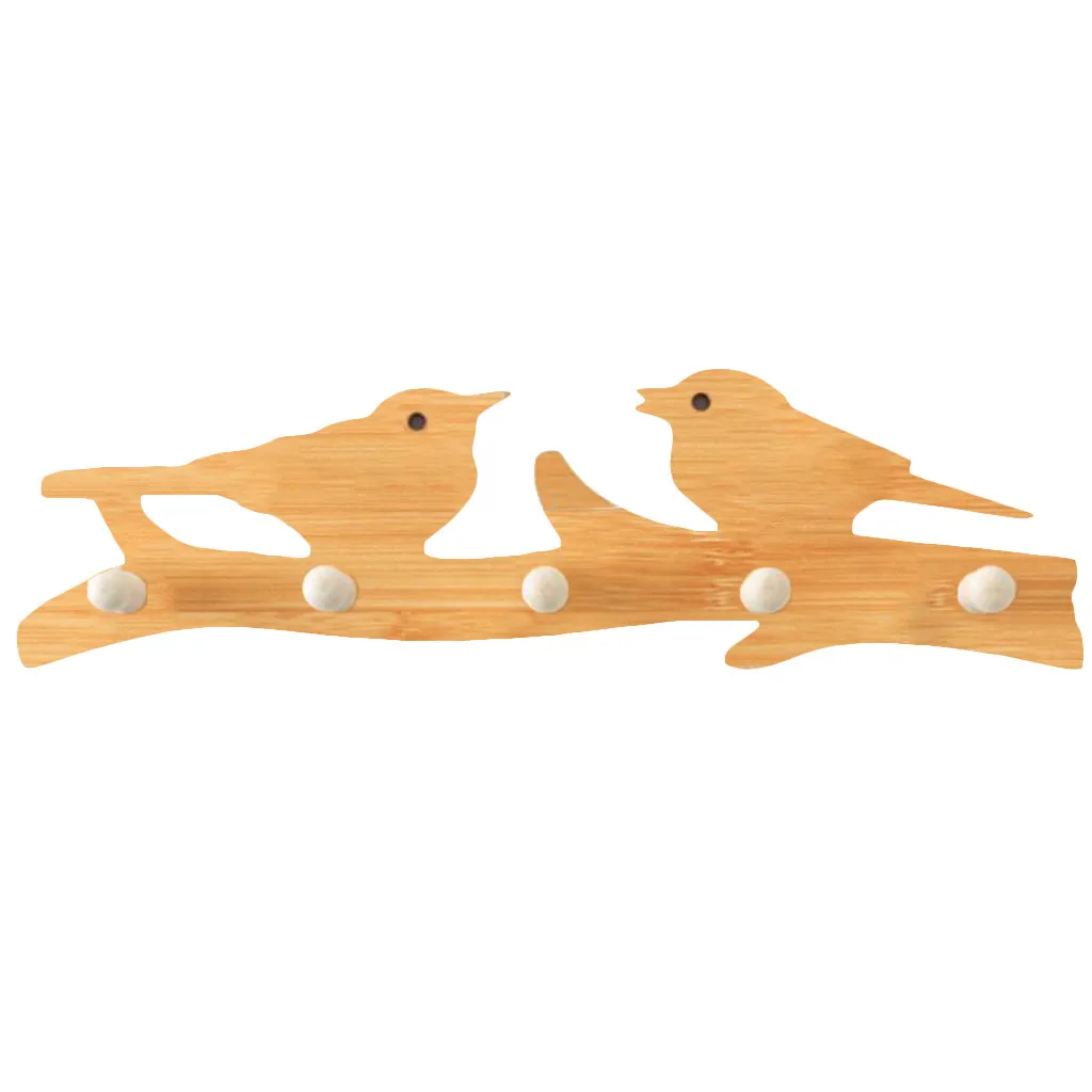 Крючки для хранения Милая птица деревянный настенный крючок липкие подвесные