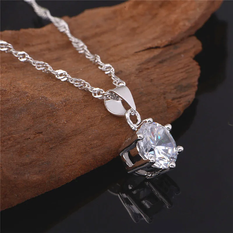 Ожерелья и подвески с белыми кристаллами ожерелье женские ювелирные изделия