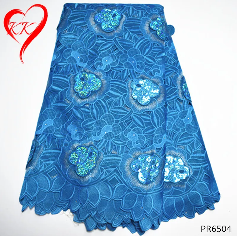 PR65 KK 3D lace fabric applique Swiss voile sequins African dry quality Nigerian wedding cotton | Дом и сад