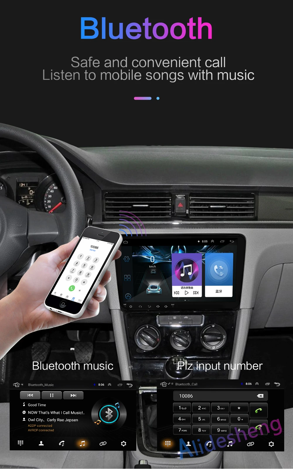 Car Multimedia player Android 8.1 GPS 2 Din Stereo For Volkswagen VW POLO Amarok PASSAT B6 Golf Skoda Octavia Seat Leon Radio