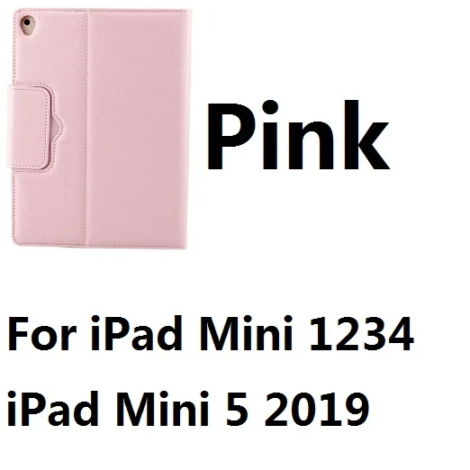 For Mini 12345 Pink Из искусственной кожи чехол с покрытие клавиатуры Bluetooth для iPad мини 12345 iPad Air 1 2 iPad 9,7 дюймов Pro 9,7 10,5 11 дюймов MacBook Air 10,5 - Цвет: For Mini 12345 Pink