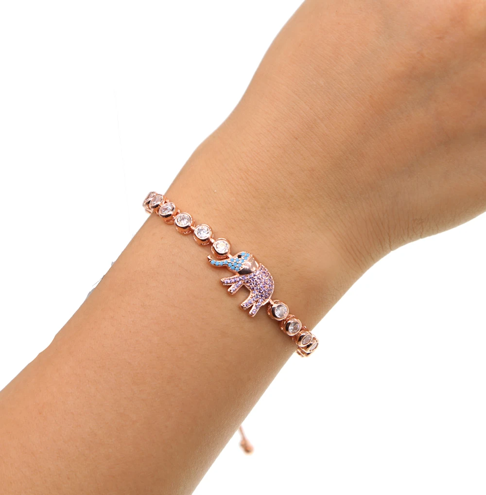 Новое поступление симпатичный браслет розового цвета с рисунками из