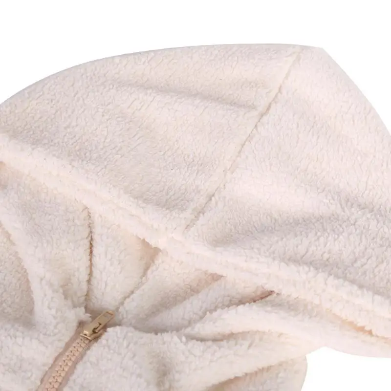 Для женщин Сплошной Цвет пальто сгущать мягкий флис зима осень теплая куртка с