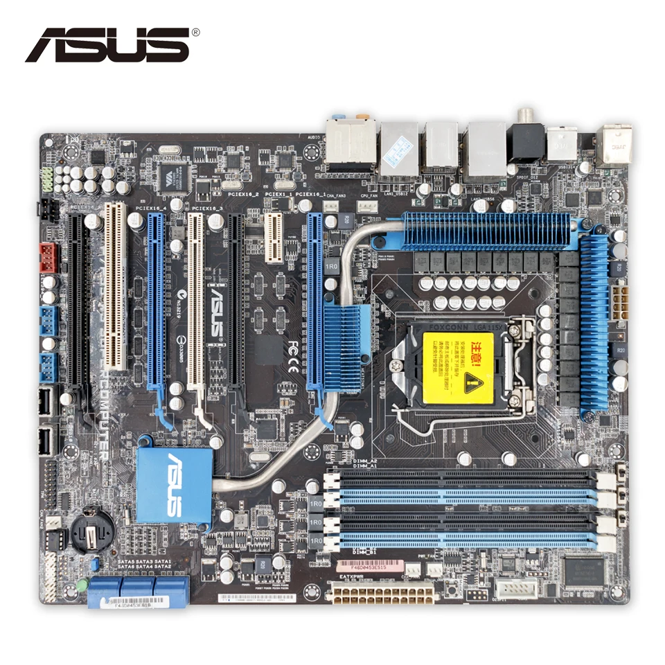 Оригинальный использовать ASUS P7P55 WS supercomputer рабочего Материнская плата P55 LGA 1156 i3 i5