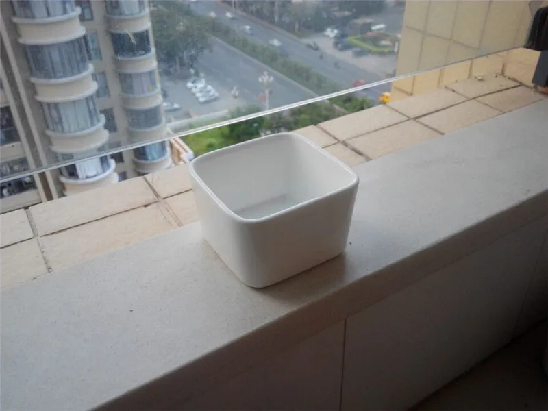 Простая белая керамическая оригинальная настольная прямоугольная для мяса