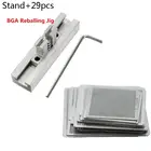 Универсальный набор трафаретов для сварки BGA Reball, 29 шт., набор шаблонов, сварочные флюсы из серебристой стали с подставкой