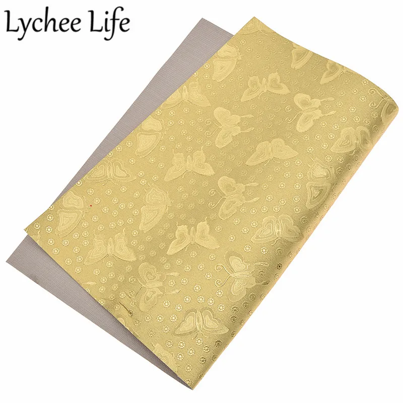 Lychee Life Цветок тисненая искусственная кожа ткань A4 29x21 см бабочка тисненая ПВХ ткань DIY для домашнего шитья одежда Декор поставки