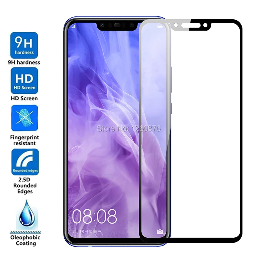 Закаленное стекло для huawei Nova 3 Полное покрытие экрана протектор Взрывозащищенная защитная пленка для телефона для huawei Nova 3i