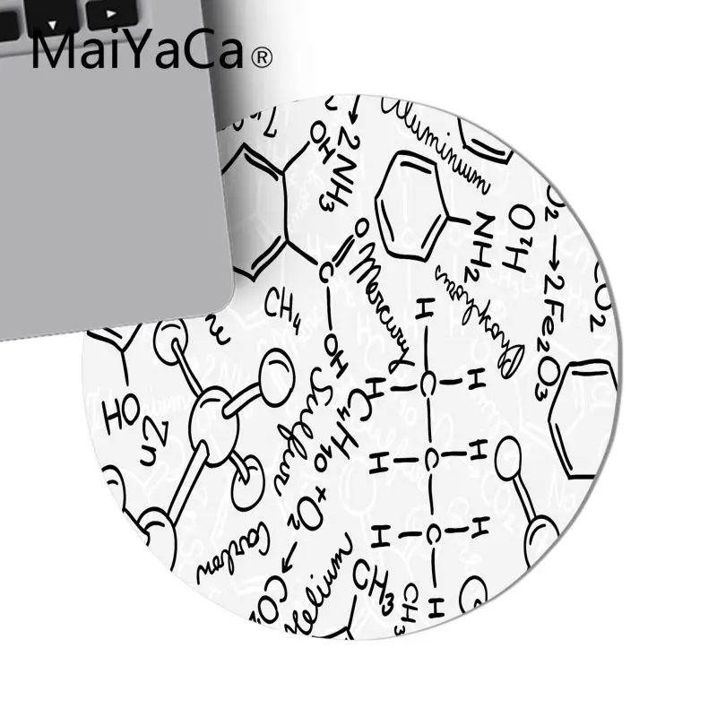 MaiYaCa SMU магистр по химии уникальный настольный коврик игровой круглый коврик для мыши мягкий резиновый прочный ноутбук игровой круглый коврик для мыши
