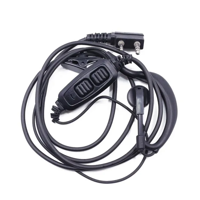 1X G-shape ear hook Baofeng UV-82 2 Pin двойной радиотелефон с гарнитурой PTT Тайное воздуха Акустическая трубка Динамик для POFUNG UV UV82 UV-82HP UV82HP UV-8D плюс иди и болтай Walkie Talkie - Цвет: 1X G-shape ear hook