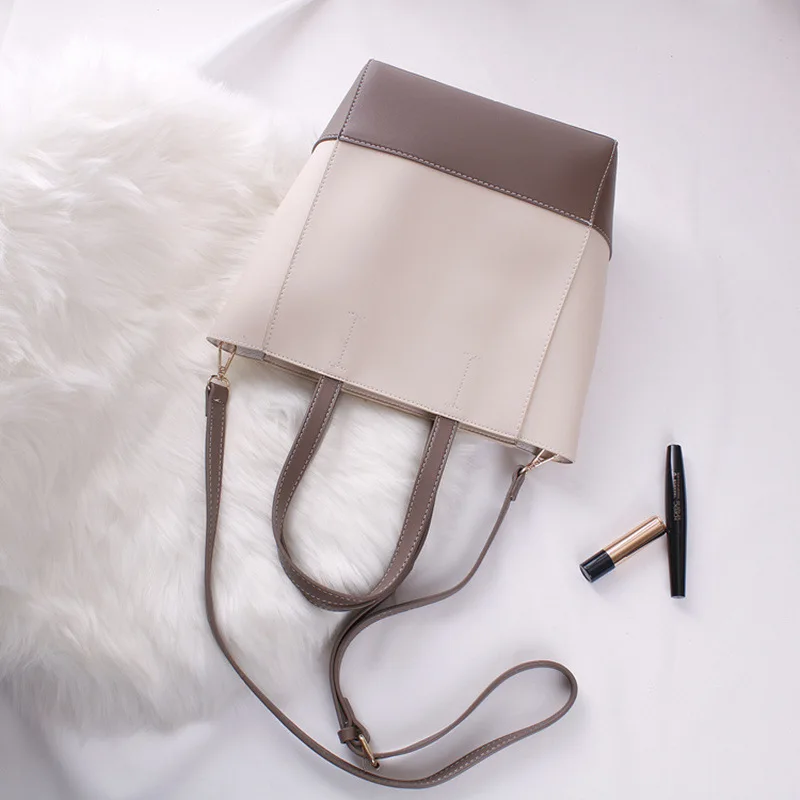 Модная женская комбинированная сумка 2 шт./компл. через плечо из чистой