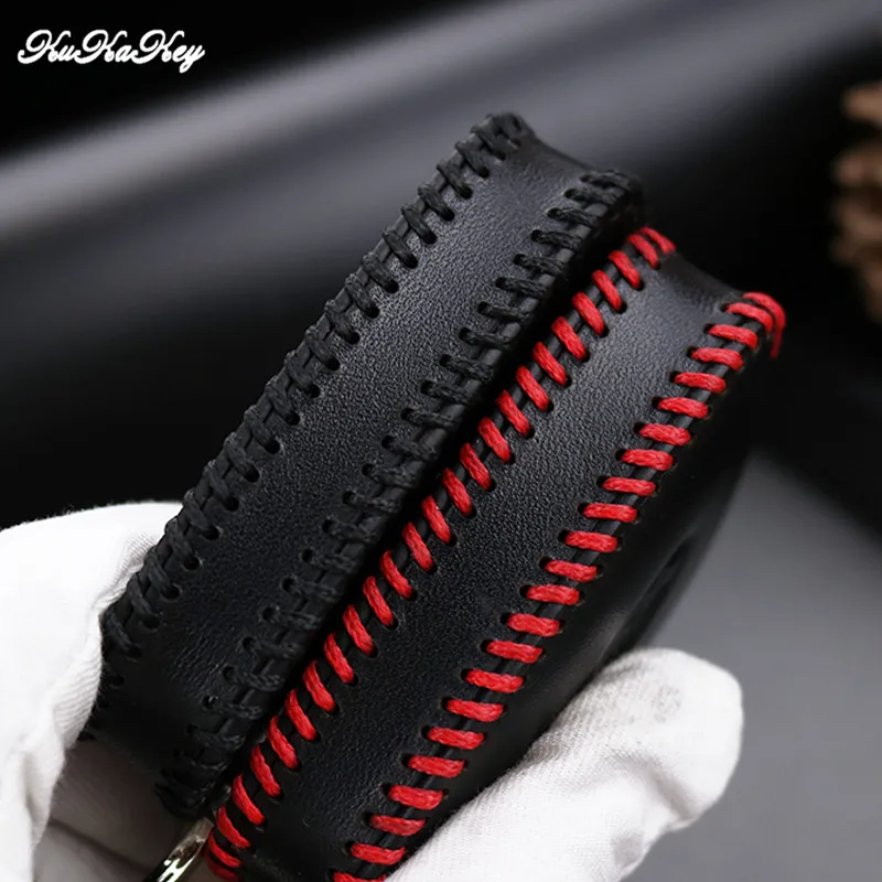 Кожаный Автомобильный Брелок-чехол для дистанционного ключа чехол ford Focus Fiesta fusion