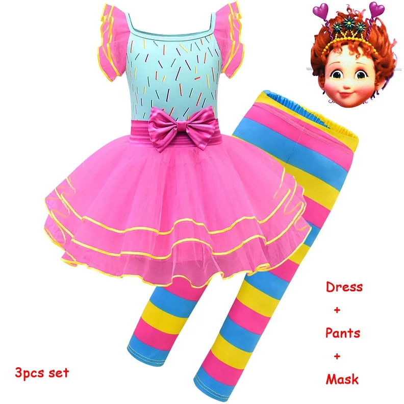3pcs set Милое Платье-пачка принцессы для маленьких девочек; нарядное платье-пачка для маленьких девочек; платья с бантом на день рождения для детей; Детский карнавальный костюм на Хэллоуин - Цвет: 3pcs set