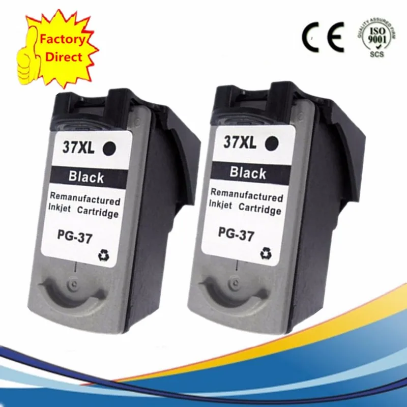 2BK PG-37 PG37 PG 37 CL-38 CL38 CL38 чернильные картриджи восстановленные Pixma MP140 MP210 Ip2600 iP1900 MX300 MX310 MP190 - Цвет: 2BK