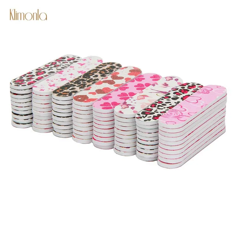 100 Шт Красочная пилочка для ногтей маленький цветок песок буфера 240 Губка