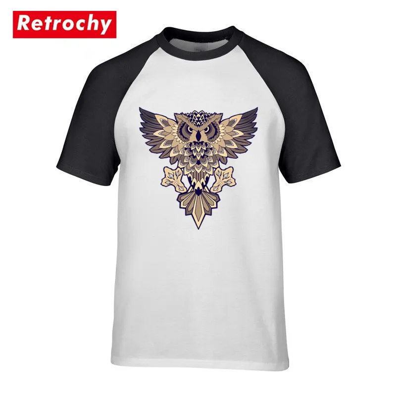 Креативный дизайн Artsy Сова сепия версия футболка модная милая сова Homme Owly Поттер