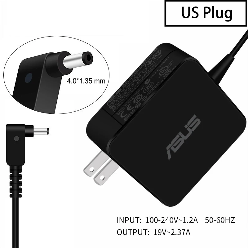 Адаптер переменного тока для ноутбука Asus 19 в 2.37A 45 Вт 4,0x1,35 мм зарядное устройство для ноутбука Asus Zenbook UX305 UX21A UX32A серия Taichi 21