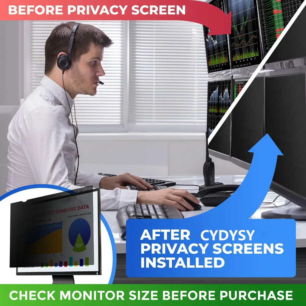 3PCS/lot 23 inch Privacy Filter LCD Screen Protective film for 16:9 Widescreen Computer (509mm*286mm) | Компьютеры и офис