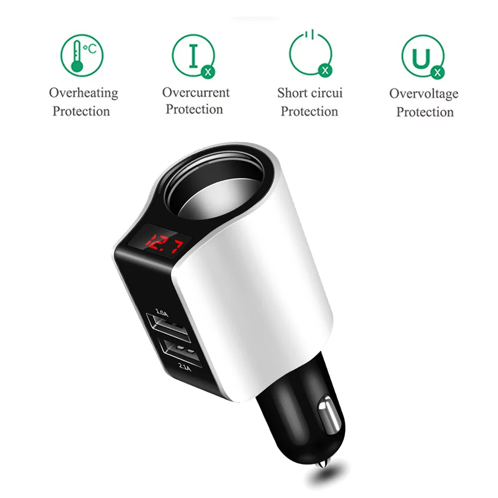 Универсальное автомобильное зарядное устройство двойное USB быстрое 3 0 5 вольт 2.1A