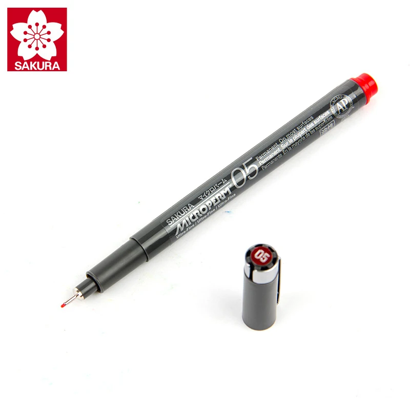 1PCS Sakura Pigma Micron Needle Drawing Pen 01 03 05 Liner Waterproof Sketch Drawing Pen For Graphics Design Manga Art Supplie