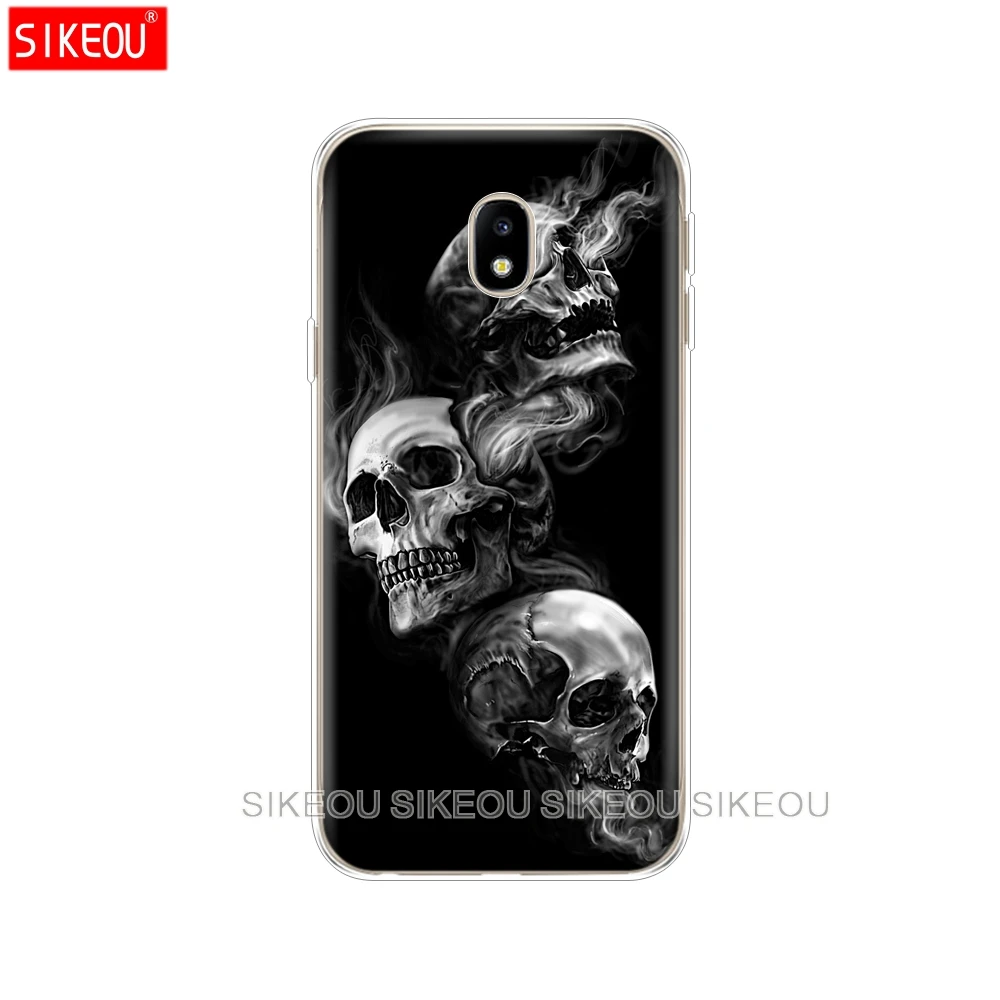 Силиконовый чехол для телефона Samsung Galaxy J3 J5 J7 2017 J330 J530 J730 PRO j2 2018 Череп Скелет