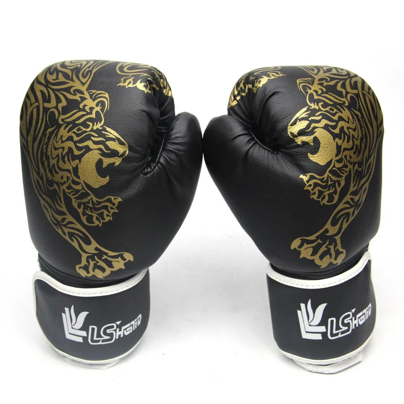 

1Pair Tiger Pattern Boxing Mitts Muay Thai Boxing Gloves Grappling Training Punching Sparring Boxing Gloves For Fighting Sandbag