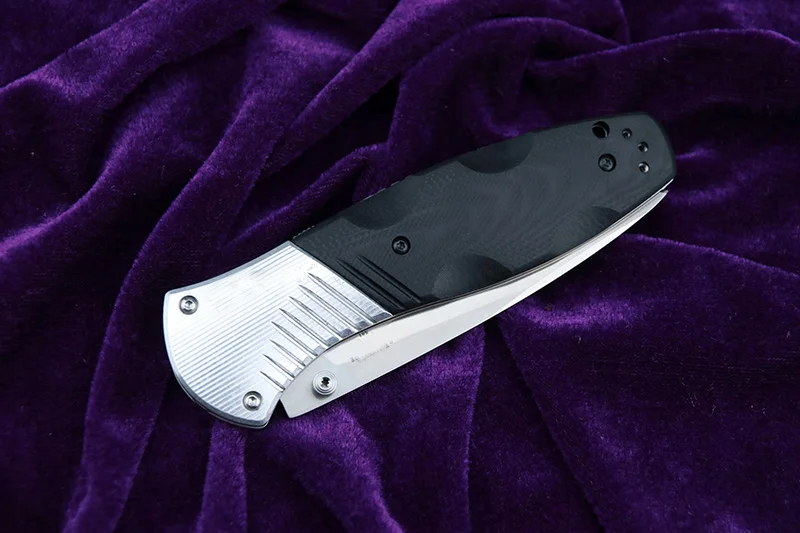 Складной нож LEMIFSHE 581 D2 G10 из стали и алюминия Карманный Походный для выживания