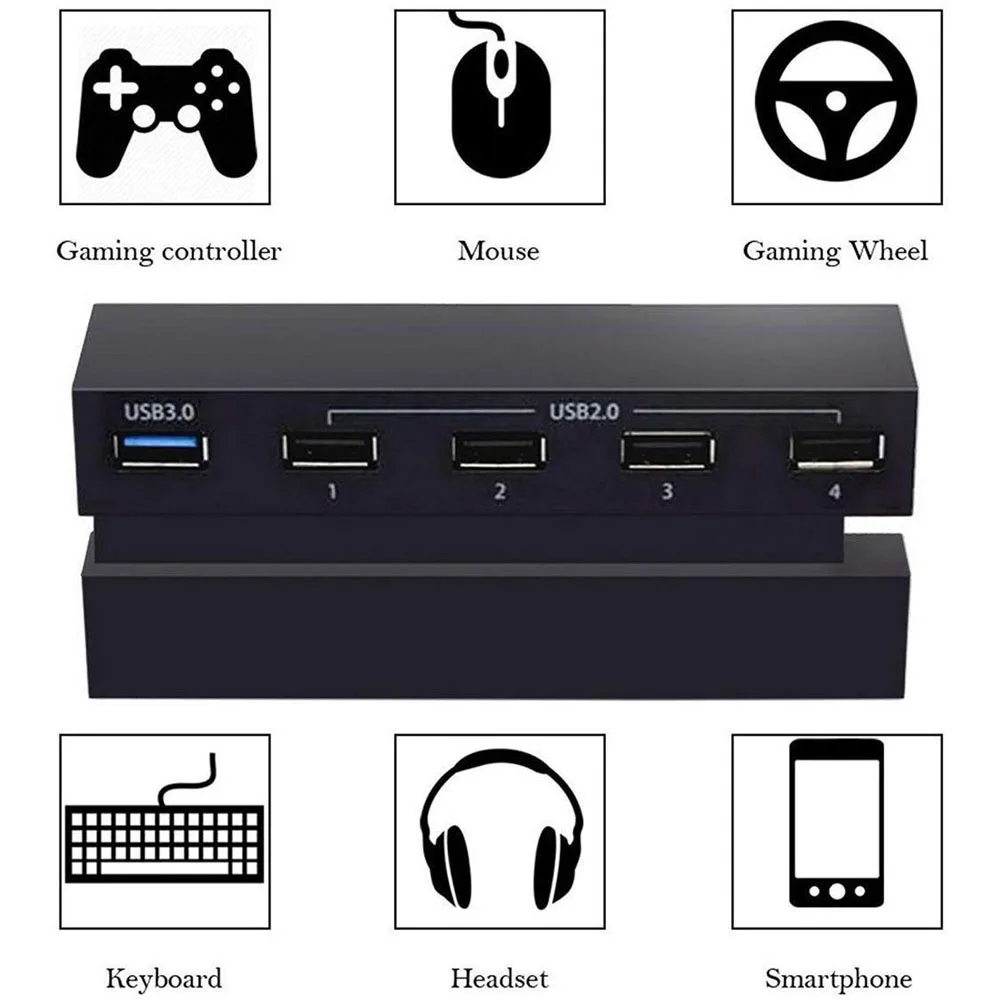 5 USB порт концентратор для PS4 высокоскоростное зарядное устройство сплиттер