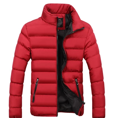 Red UNIVOS KUNI, мужское плотное пальто, модное, Dwon, хлопковая куртка, брендовая, зима, осень, с подкладкой, повседневная, мужская, большой размер, 5XL, Q6079 - Цвет: Red