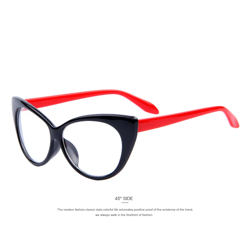 Модные брендовые женские обычные очки кошачий глаз прозрачные