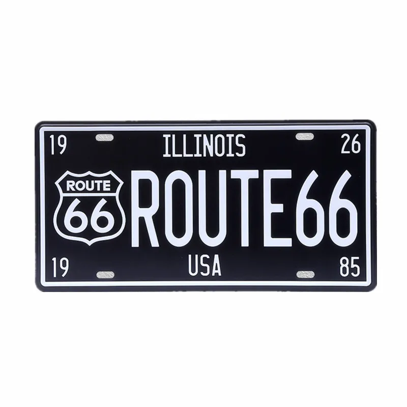Американские винтажные металлические жестяные знаки Route 66 автомобильный номер номерной знак пластинчатая доска плакат Бар Клуб стена гараж картина для оформления дома 15*30 см