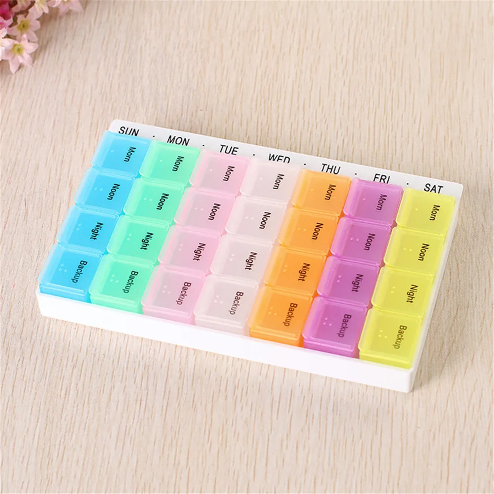Weekly Pill Case Splitters Storage Dispenser 7 Days Medicine Tablet Box With Clip Lids Organizer | Дом и сад