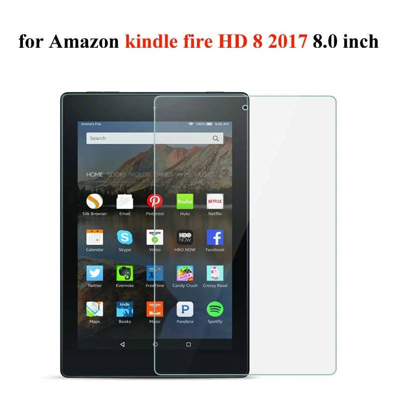 HD 8 2017 Прозрачное закаленное стекло для Amazon Fire HD 10 стекло для Kindle Fire HD6 HD8 HDX7 HD7 Защитная пленка для экрана - Цвет: HD 8 2017