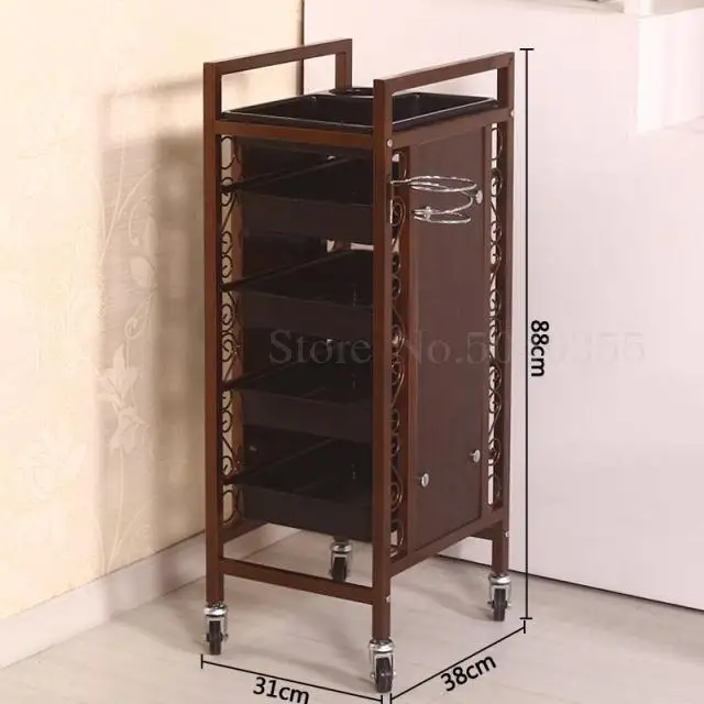 Hairdressing special tools car barber shop hair salon hot dyeing trolley retro multi-function beauty bar car clearance specials - Цвет: 0.0. 12