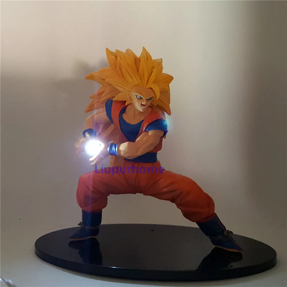 Dragon Ball Z фигурка Сон Гоку Супер Саян 3 светодиодный светильник DBZ Dragon Ball и Super Goku ночник для детей подарок игрушки MY1 - Испускаемый цвет: changeable
