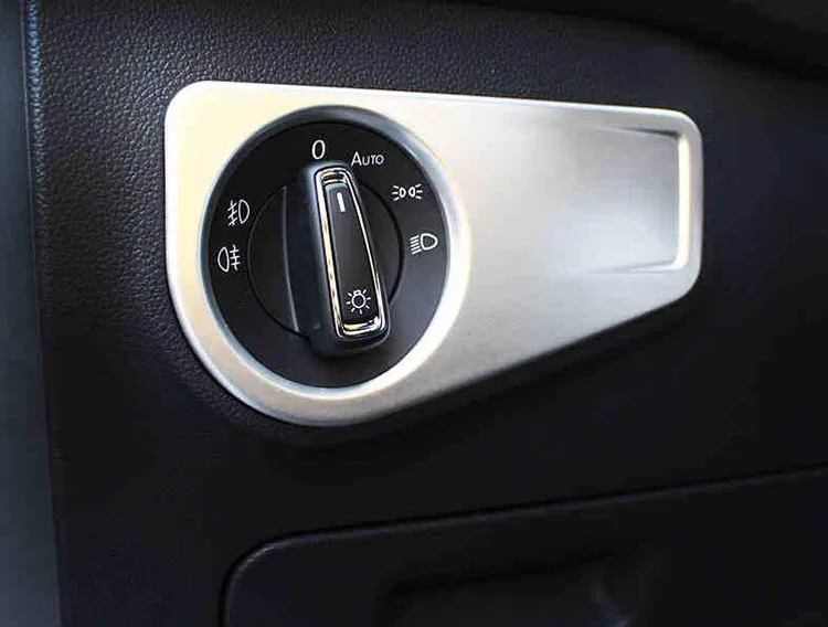 ABS Хромированная наклейка автомобильная внутренняя консоль фара переключатель