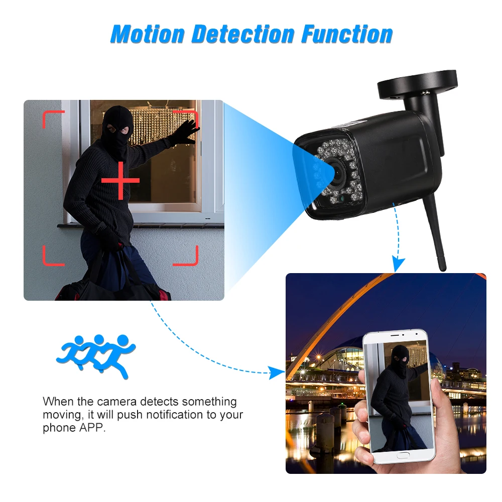 1080P Bullet WIFI камера с защитой от атмосферных воздействий Беспроводная ip-камера 2.0MP